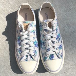 Purple Floral All Star Converse Sneakers